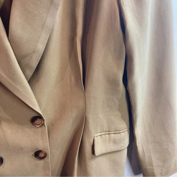 ASTR THE LABEL Sz XL Double Breasted Vintage Gold Lined Blazer Jacket w/ Pockets - Picture 6 of 11